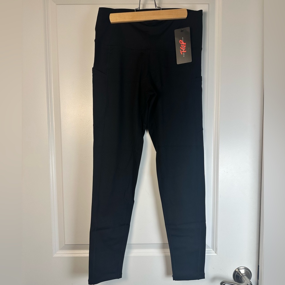 The Gym People Black High‑Waist Performance Leggings / Active Pants — Medium - Picture 3 of 11